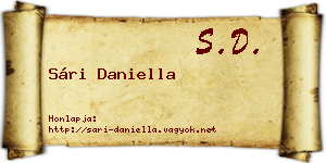 Sári Daniella névjegykártya
